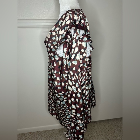 Eloquii Geo print Ruffle Blouse Sz 20 - Picture 4 of 8